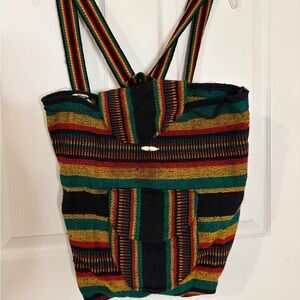 Striped Rasta Backpack backpack - Multicolor